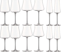 Alessi Wine Glass Set (Red Wine Glasses + White Wine Glasses + Champagne Glasses) Eugenia 12-piece - by Naoto Fukasawa