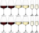 Leonardo Wine glass set (Red wine glasses + White wine glasses + Champagne glasses) Paladino - 12 piece set