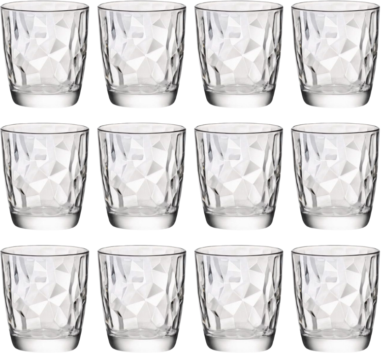 Bormioli Rocco Water glasses set Diamond - 300 ml - 12 pieces