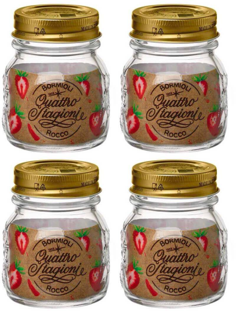 Bormioli Rocco Weck jars Quattro Stagioni - ø 8.5 cm / 250 ml - 4 pieces