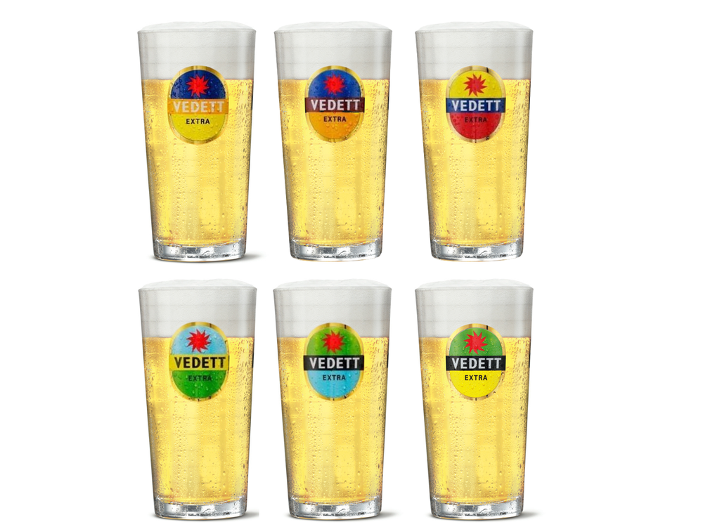 Vedett Beer glasses Extra - 250 ml - 6 pieces