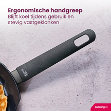 Cookinglife Frying Pan Set Black Cera - ø 24 & 28 cm - ceramic non-stick coating - suitable for all heat sources