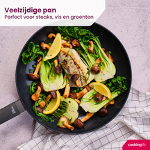 Cookinglife Frying Pan Black Cera - ø 28 cm - ceramic non-stick coating - PFAS-free