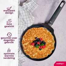 Cookinglife Pancake Pan Black Cera Black - ø 24 cm - ceramic non-stick coating - PFAS-free