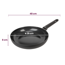 Cookinglife Wok - Black Cera ø 28 cm - ceramic non-stick coating - PFAS-free