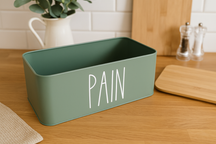 Cookinglife Bread Box with Bamboo Cutting Board - Green