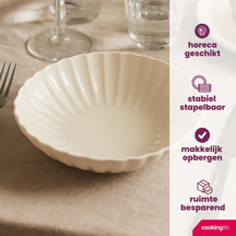 Cookinglife Deep Plates Cardida Off White ø 20 cm - 6 pieces