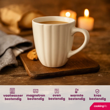 Cookinglife Mugs Cardida Off White 350 ml - 6 pieces