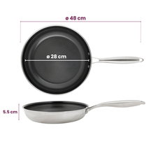 Cookinglife Frying Pan Set HexaCook - ø 24 & 28 cm - NON STICK - ceramic non-stick coating - suitable for all heat sources