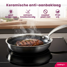 Cookinglife Frying pan HexaCook Ø 20 cm – suitable for all heat sources – ceramic non-stick coating 