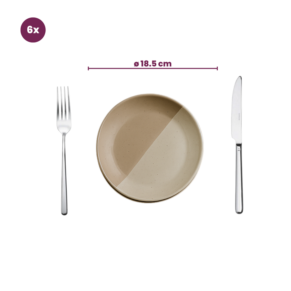 Cookinglife Side Plates / Dessert Plates Leem ø 18.5 cm - 6 Pieces