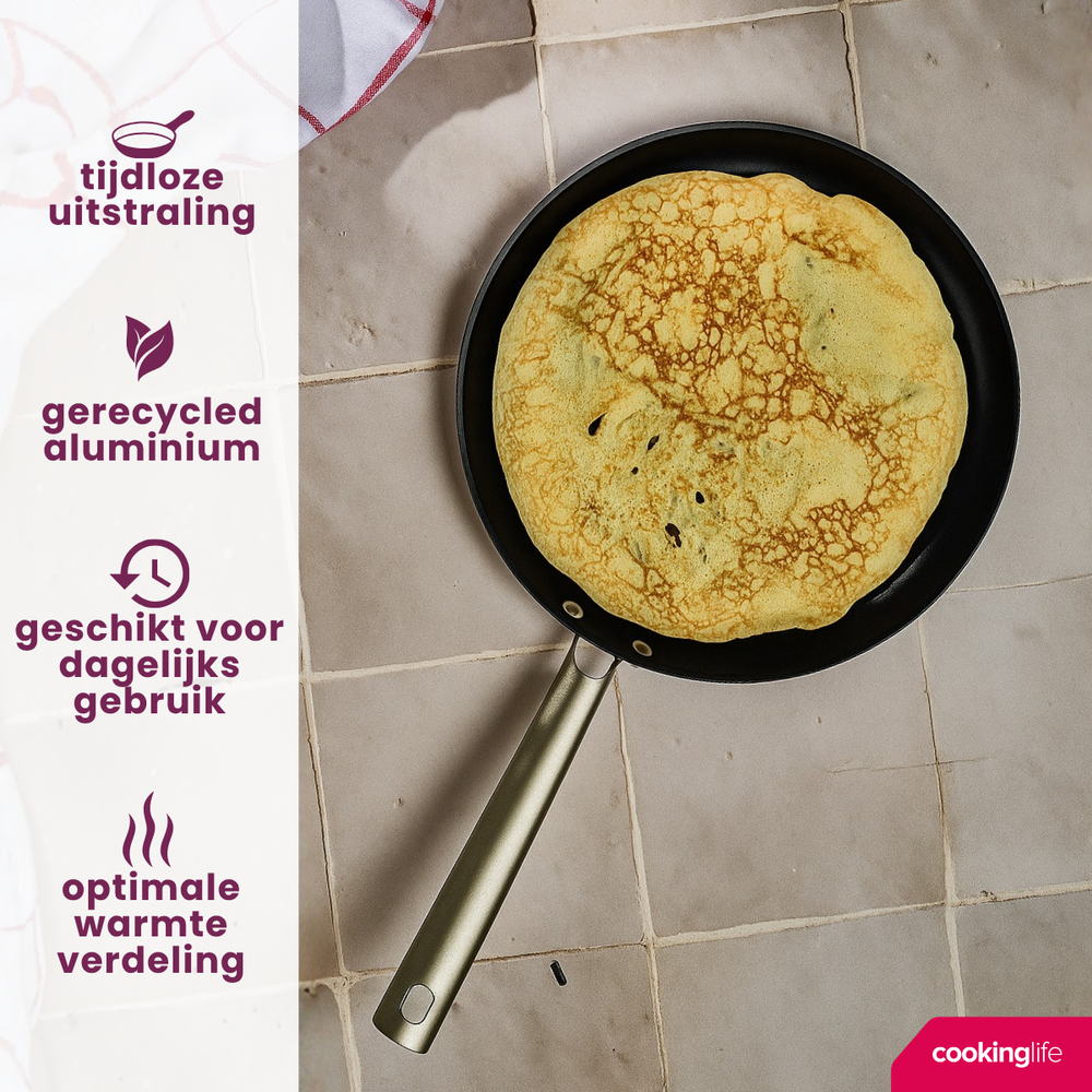 Cookinglife Pancake Pan ProForge - ø 28 cm - ceramic non-stick coating - PFAS-free