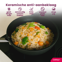 Cookinglife Wok  ProForge ø 28 cm - ceramic non-stick coating - PFAS-free
