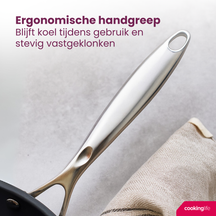 Cookinglife Frying Pan Set Revolt - ø 24 & 28 cm - ceramic non-stick coating - suitable for all heat sources