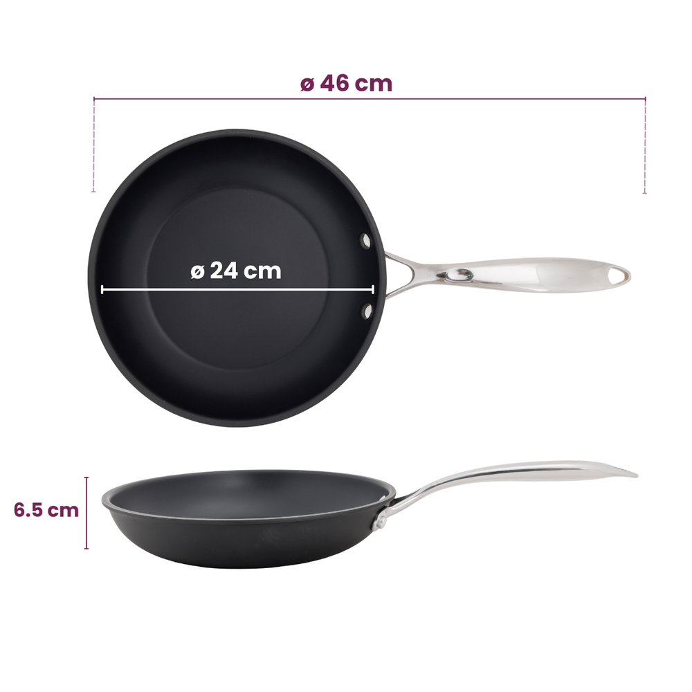 Cookinglife Frying Pan Set Revolt - ø 24 & 28 cm - ceramic non-stick coating - suitable for all heat sources