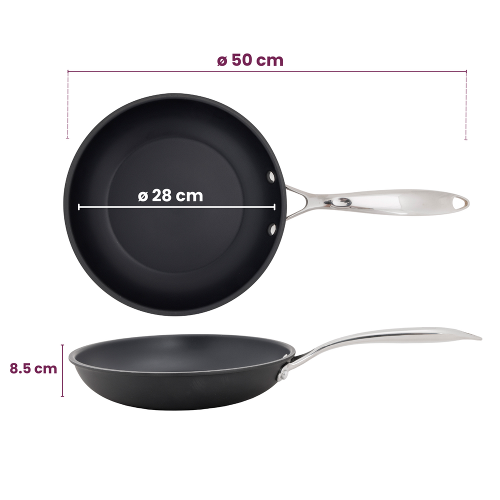Cookinglife Frying Pan Set Revolt - ø 24 & 28 cm - ceramic non-stick coating - suitable for all heat sources