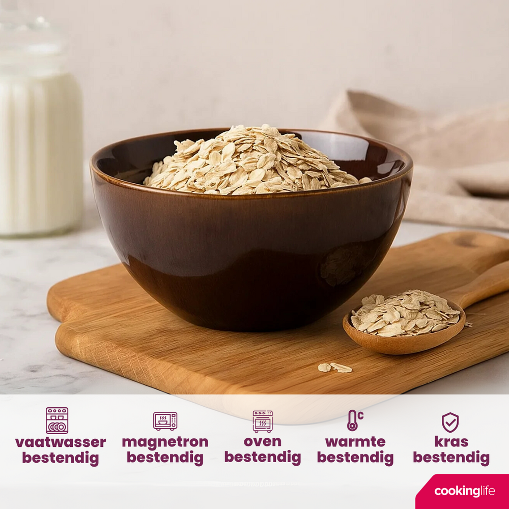 Cookinglife Soup Bowls / Bowls Sabi Brown ø 15 cm - 6 pieces