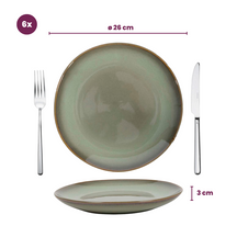 Cookinglife Dinner Plates Sabi Green ø 26 cm - 6 pieces