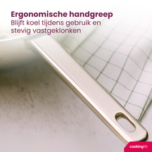 Cookinglife Frying Pan Superior Stainless Steel ø 28 cm - without non-stick coating - suitable for all heat sources - PFAS-free