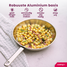 Cookinglife Frying Pan Set Superior - ø 24 & 28 cm - without non-stick coating - suitable for all heat sources