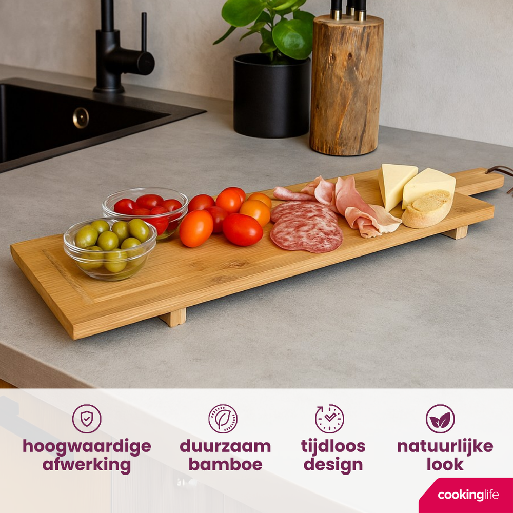 Cookinglife Serving Board XL - Bamboo - 88 x 26 cm