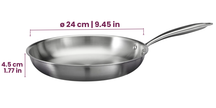 Cookinglife Frying pan Superior stainless steel Ø 24 cm – suitable for all heat sources – without non-stick coating 