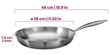 Cookinglife Frying pan set Superior Ø 24 and 28 cm – suitable for all heat sources – without non-stick coating