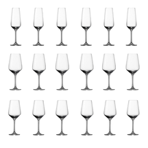 Schott Zwiesel Wine glass set (champagne glasses. white wine glasses & red wine glasses) Taste - 18 piece set