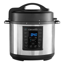 Crockpot Express Slowcooker + Pressure cooker - removable inner pan - 5.6 liters - CR089 With Steaming Basket & tongs)