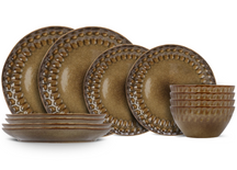 Cosy & Trendy Dinnerware Set Araki Hazel 12-Piece / 4 People - 4 dinner plates, 4 side plates, and 4 bowls