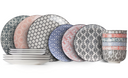 Cosy & Trendy Dinnerware Set Delirio 18-Piece / 6 People - 6 Dinner Plates, 6 Side Plates, and 6 Bowls