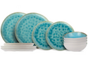 Cosy & Trendy Dinnerware Set Laguna Azzurro 12-Piece / 4 people - 4 dinner plates, 4 side plates, and 4 bowls