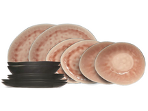 Cosy & Trendy Dinnerware Set Laguna Old Rose 12-Piece / 4 people - 4 dinner plates, 4 side plates, and 4 bowls