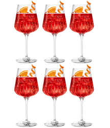Campari Spritz Glasses 450 ml - Official Glass - 6 pieces