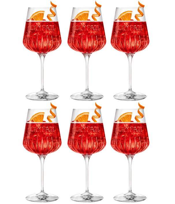 Campari Spritz Glasses 450 ml - Official Glass - 6 pieces