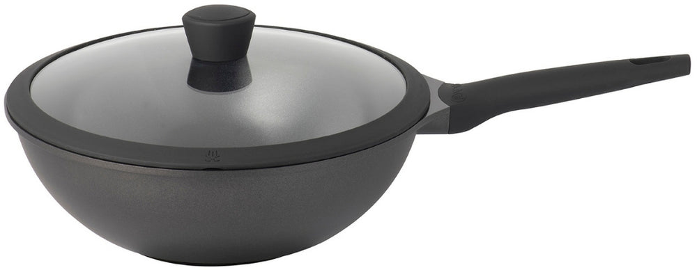 Sola Wok Pan with Lid Ceramic Deluxe - Induction Suitable - Ceramic Non-Stick Coating - ø 30 cm