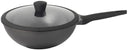 Sola Wok Pan with Lid Ceramic Deluxe - Induction Suitable - Ceramic Non-Stick Coating - ø 30 cm