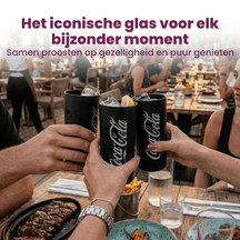 Coca Cola Glasses - Long drink glasses - Soft drink glasses - Black 270 ml - 6 pieces