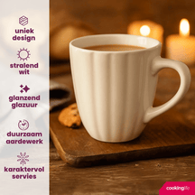 Cookinglife Mugs Cardida Off White 350 ml - 6 pieces