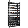 Wine Rack Stackable Black - Plastic - 60 bottles - 10 pieces