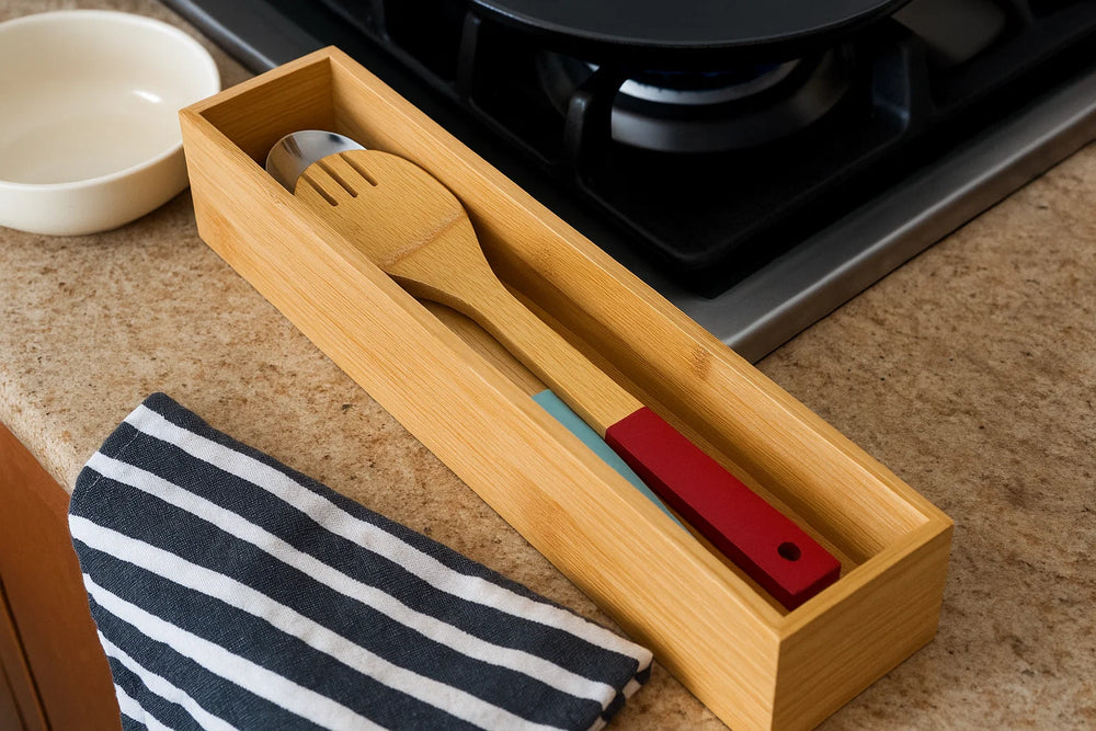 Cookinglife Cutlery tray - Bamboo - 38 x 8 x 7 cm