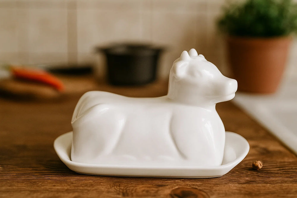 Cookinglife Butter dish Porcelain - Cow - 20 x 12 cm