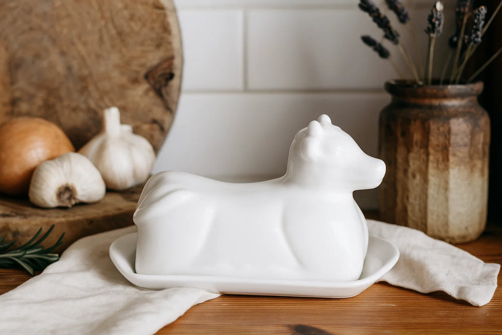 Cookinglife Butter dish Porcelain - Cow - 20 x 12 cm