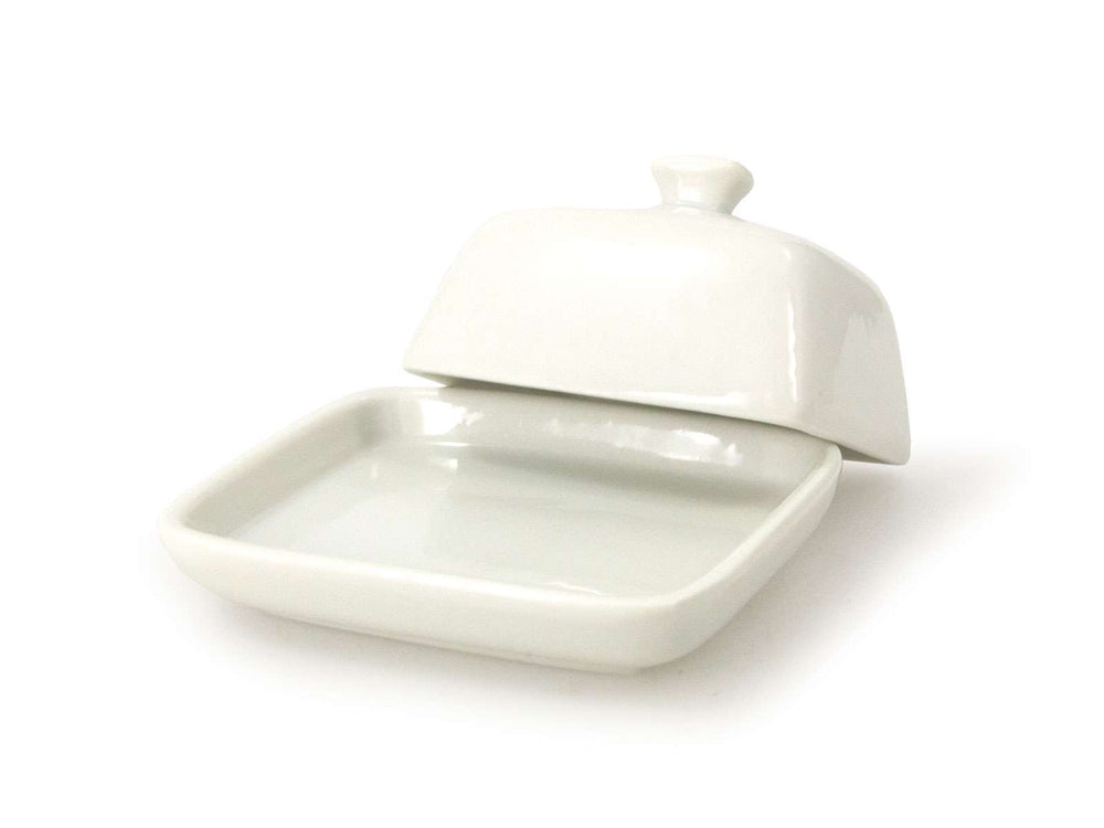 Cookinglife Butter Dish White Porcelain 10 x 7.5 cm