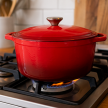 Cookinglife Casserole Cast Iron Red - ø 24 cm / 3.5 Liter