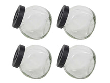 Cookinglife Spice Jars Glass Black 175 ml - 4 Pieces