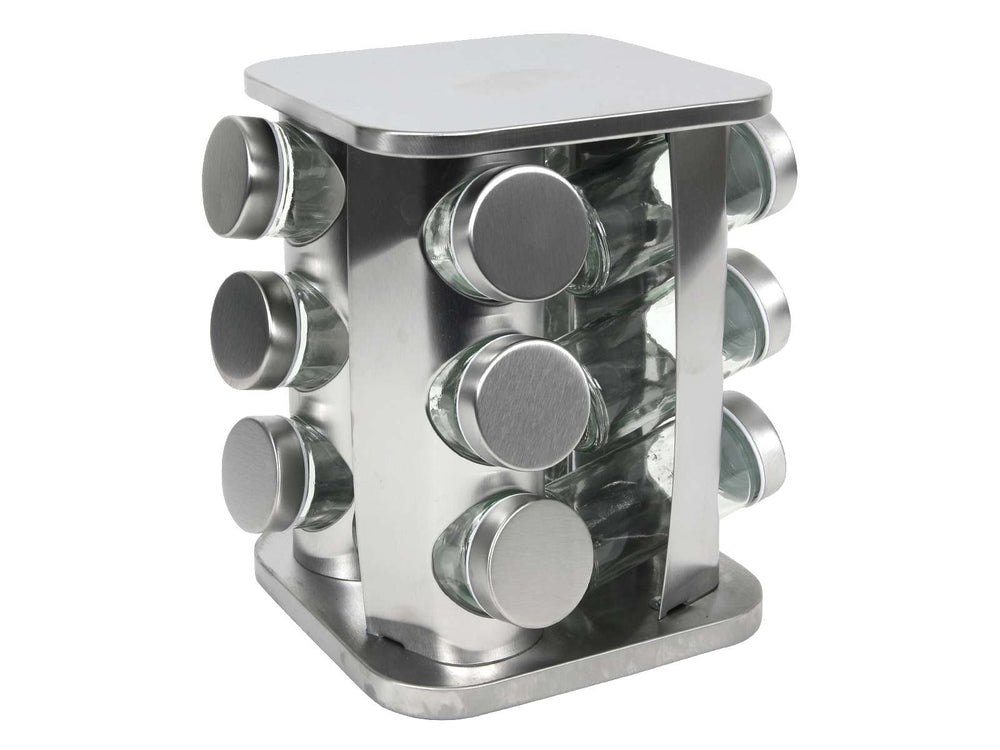 Cookinglife Spice Rack Stainless Steel Rotatable 12-Piece