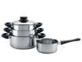 Cookinglife Cookware Set Stainless Steel / Black 4-Piece