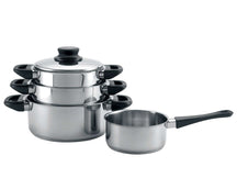 Cookinglife Cookware Set Stainless Steel / Black 4-Piece