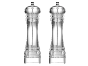 Cookinglife Pepper and Salt Mill Set Rocca Transparent - 21.5 cm